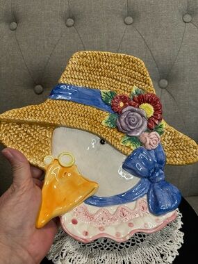 Vintage Fitz and Floyd Gooseberry Lane Ceramic Goose Plate *Read Description*